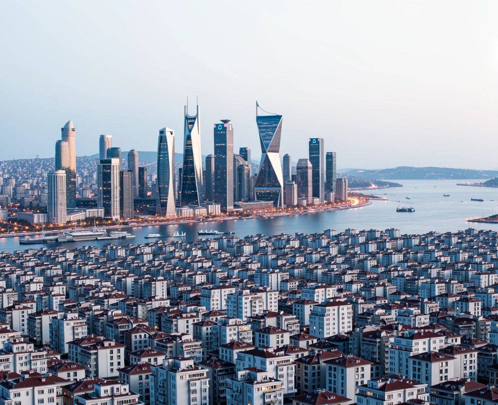Istanbul financial district skyline